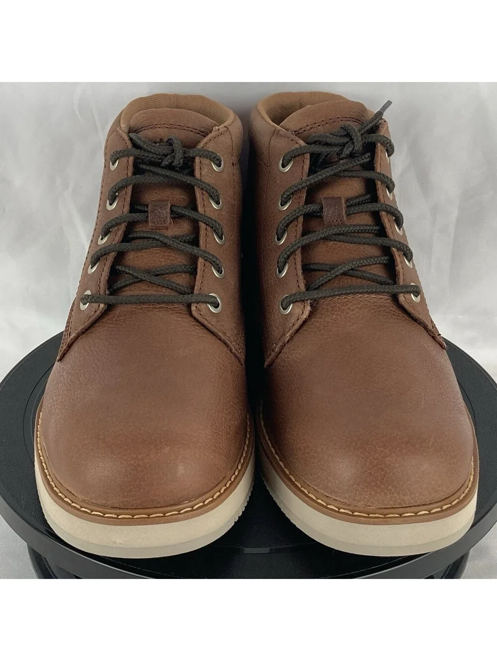 Men’s Size 8 Timberland Redwood Edge Mid Lace Chukka Ankle Boots Brown Leather